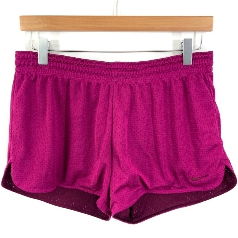 NIKE Dri-Fit Running Athletic Gym Workout Shorts Magenta Pink Women's Medium M
